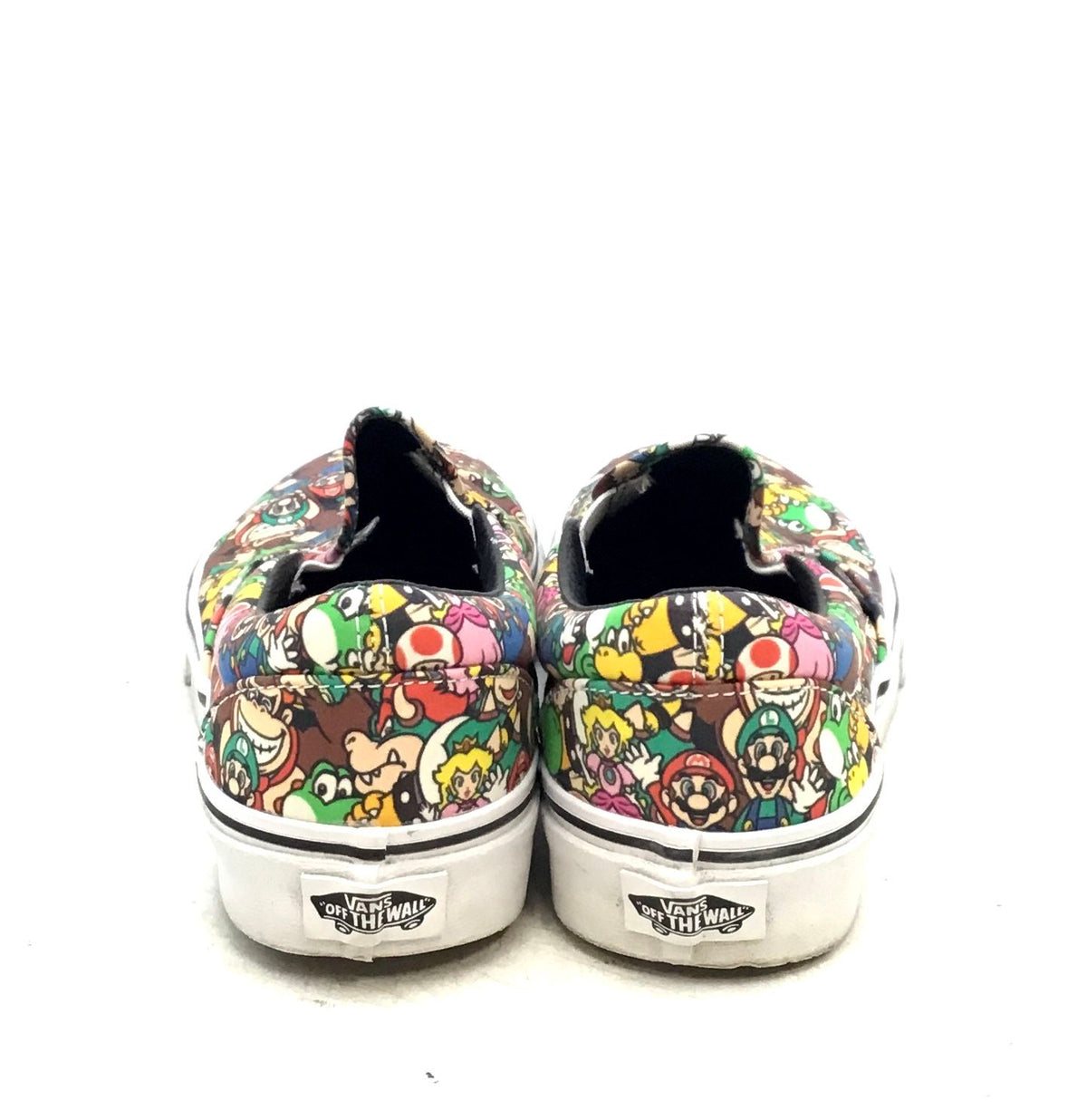 Vans Women&#39;s Off The Wall Multicolor Super Mario Bros Casual Slip-On Shoes- Sz 7