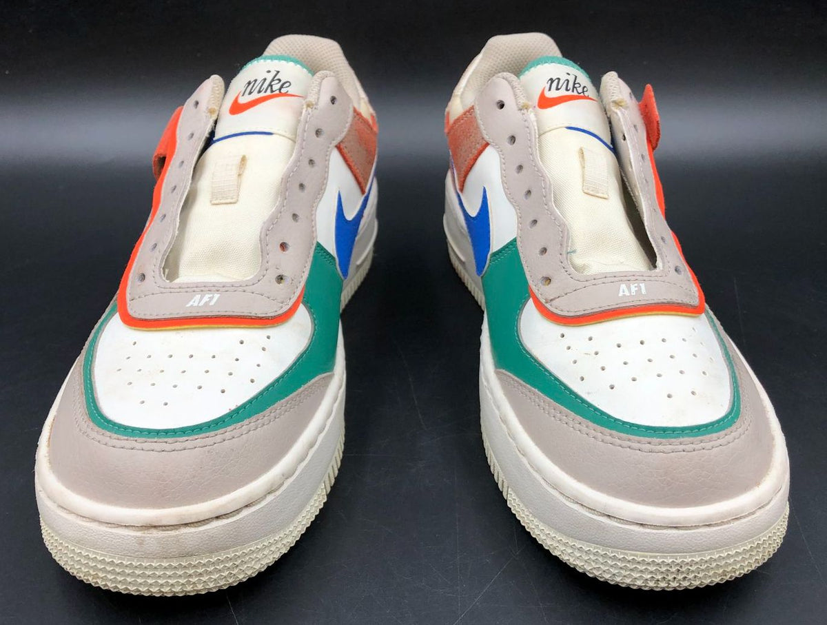 Nike Air Force 1 Shadow Women's Blue/Green/White/Beige Sneakers - Size 8 (+COA)