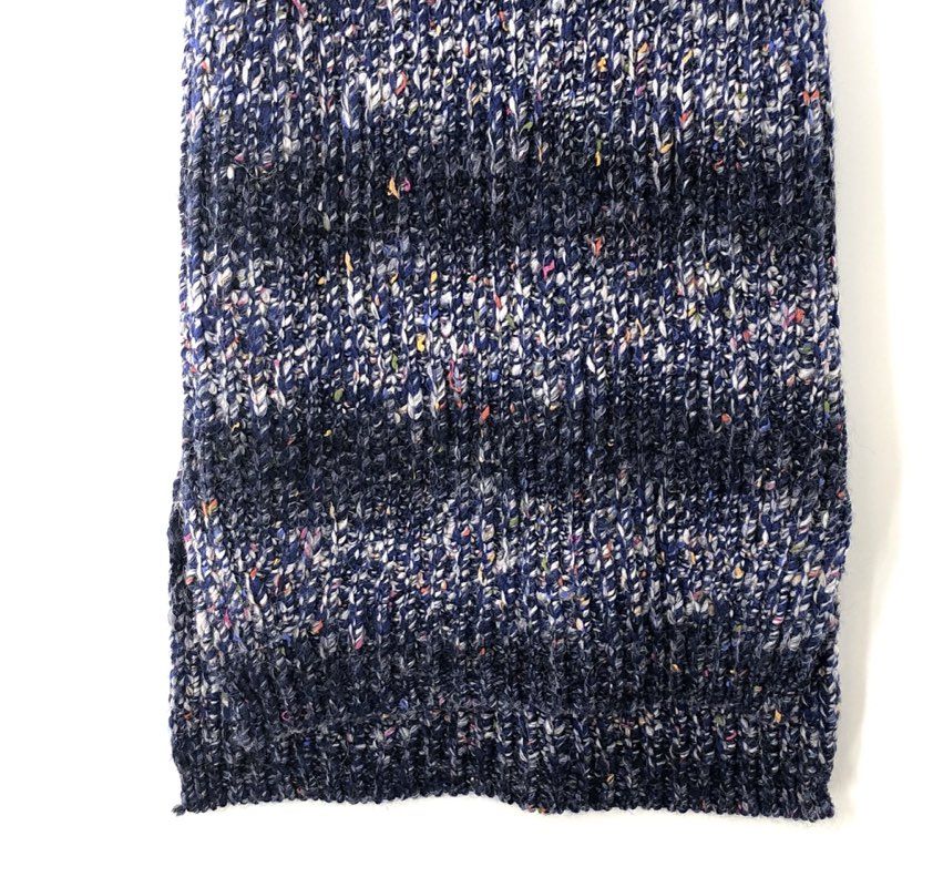 Milly Women's NWT Ombre Tunic Sweater Vest Cobalt Blue Mock Neck Chunky Knit P