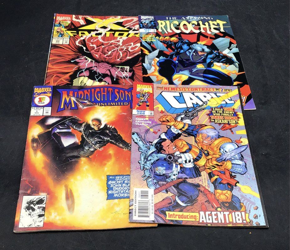 Vintage Marvel Comics Lot of 20 X-Men Punisher Ghost Rider Cable 1990s Era
