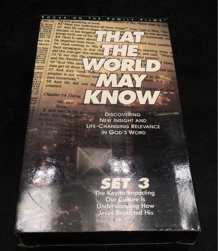 That The World May Know Lot 4 VHS Box Sets Lessons 1-27 Focus on the Family