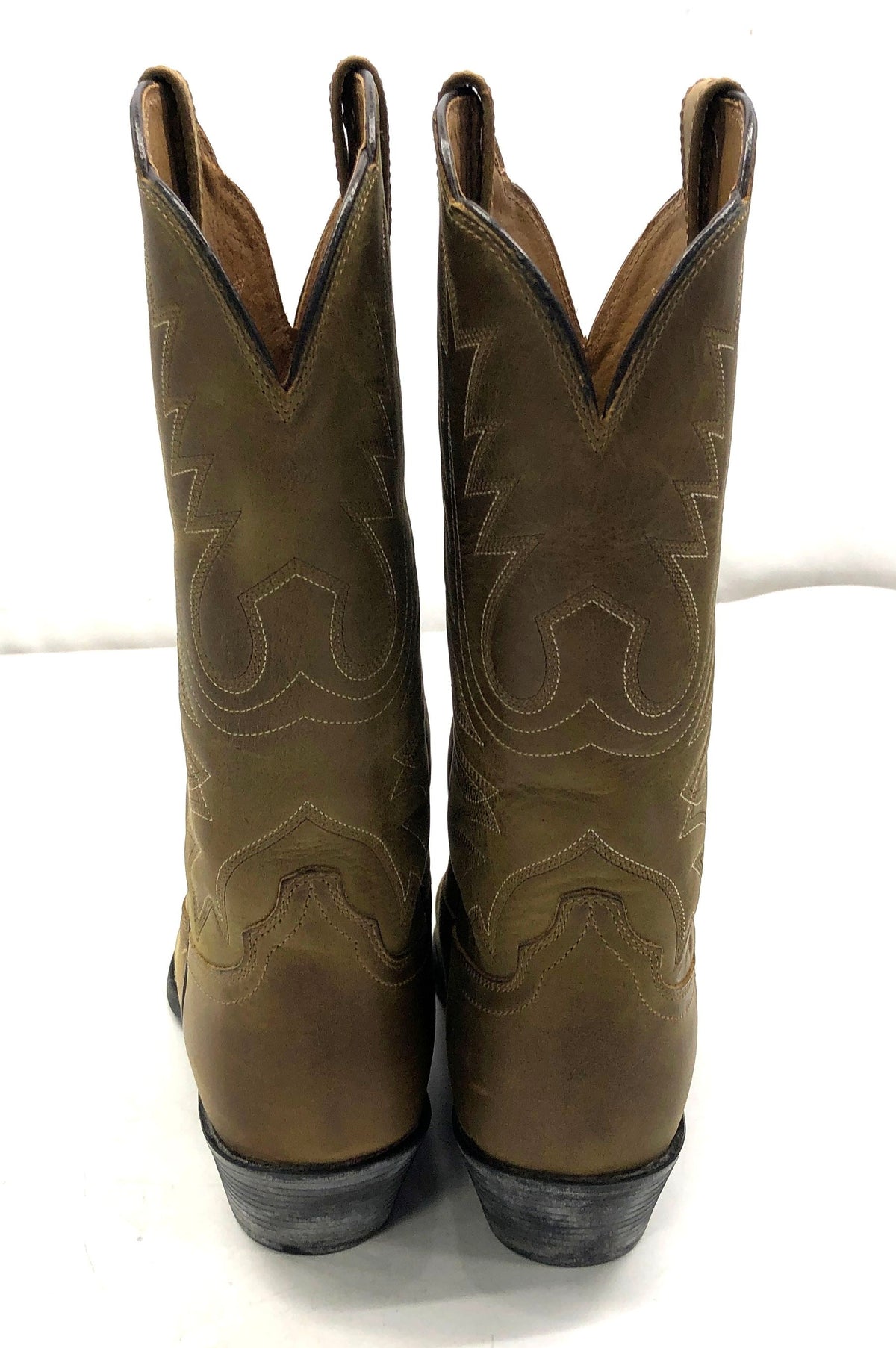 Ariat Heritage Western R-Toe Distressed Brown Leather Cowgirl Boots Size 7.5