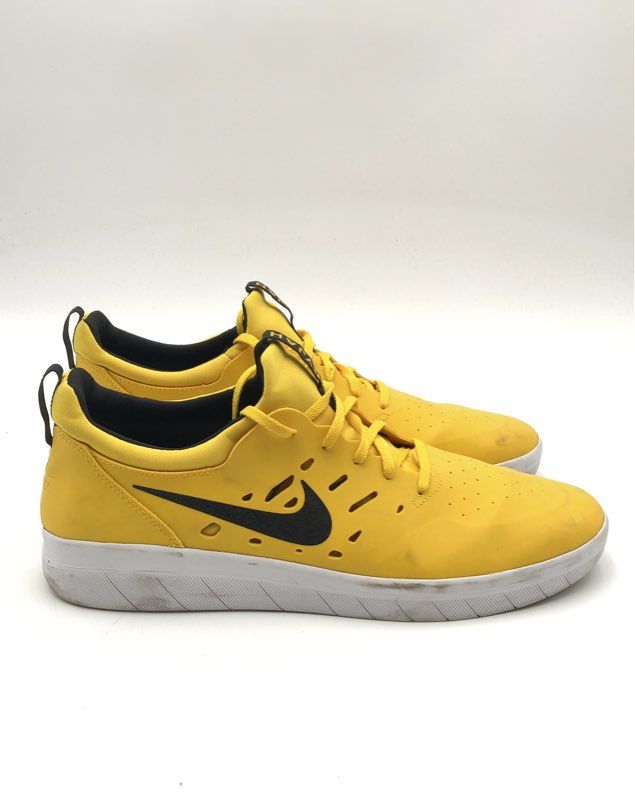 Nike SB Nyjah Free Amarillo Black White Men's Skate Shoes Size 13
