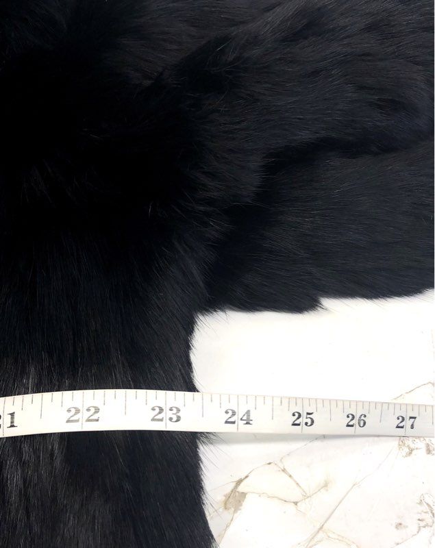 Somerset Furs Women's Black Pure Rabbit Fur Jacket Coat Vintage Sz M