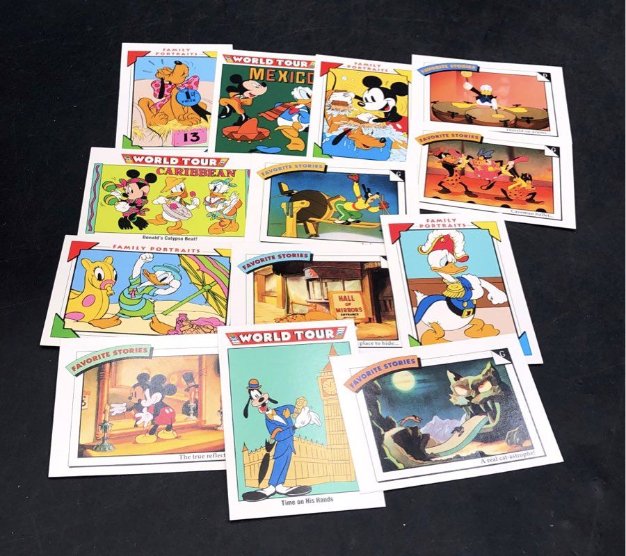 Disney Lorcana & Vintage Disney Card Lot Mixed Sets 3.3 Lbs See Photos