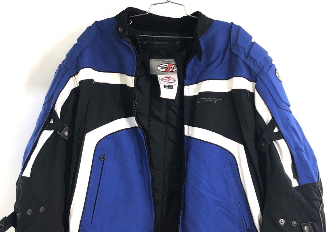 Joe Rocket Men's Blue Black Meteor Textile Motorcycle Jacket Sz 2XL