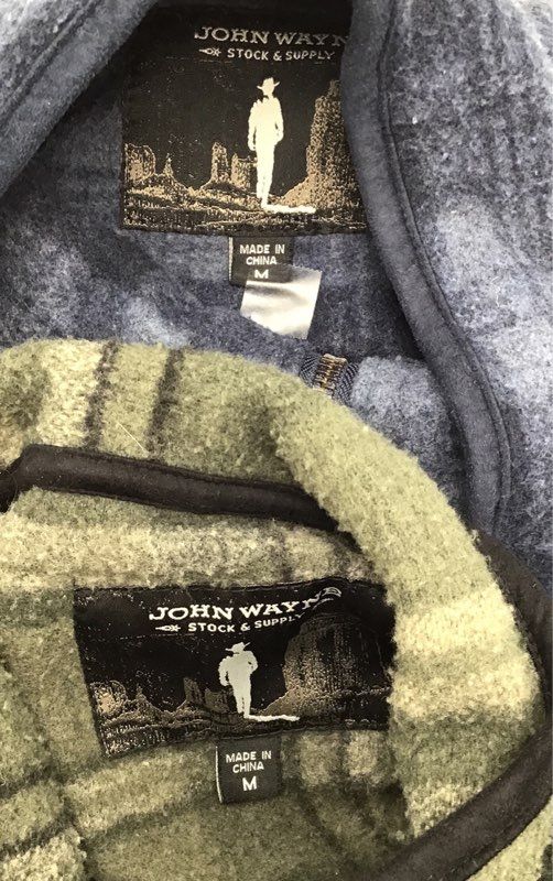 John Wayne Plaid Sweater - Size M Lot Of 2