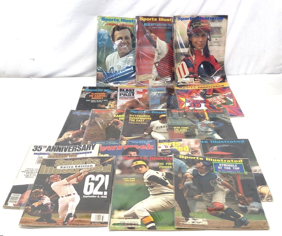 Sports Magazine Lot 1970s-1990s Sports Illustrated Newsweek 18 Issues See Photos