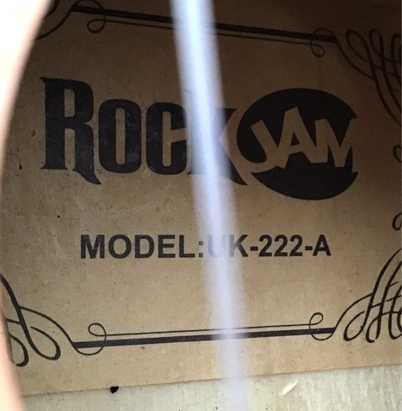 RockJam UK-222-A Beige Red Soprano Ukulele