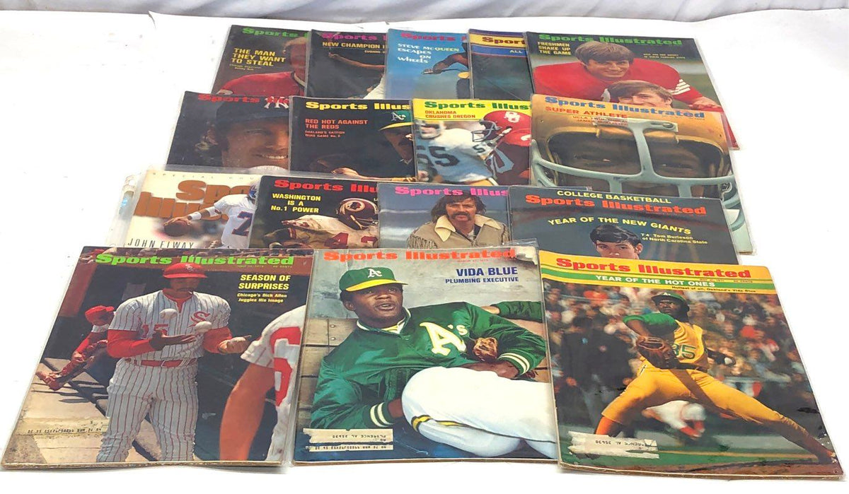 Sports Illustrated Magazine Lot 16 Issues 1970s 1999 Steve McQueen Vida Blue