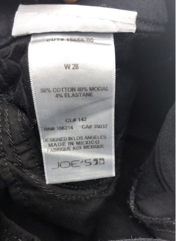 Joe's Women's Black High Rise Skinny Jeans Raw Hem Stretch Sz 28