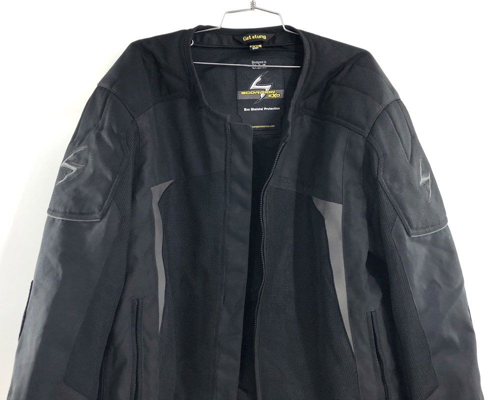 Scorpion EXO Men's Black Waterproof Mesh Motorcycle Riding Jacket Size XXL