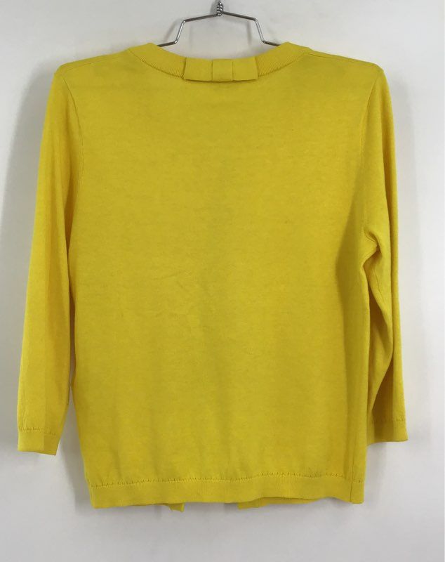 Kate Spade New York Women&#39;s Yellow Knitted Long Sleeve Cardigan Sweater - Size M