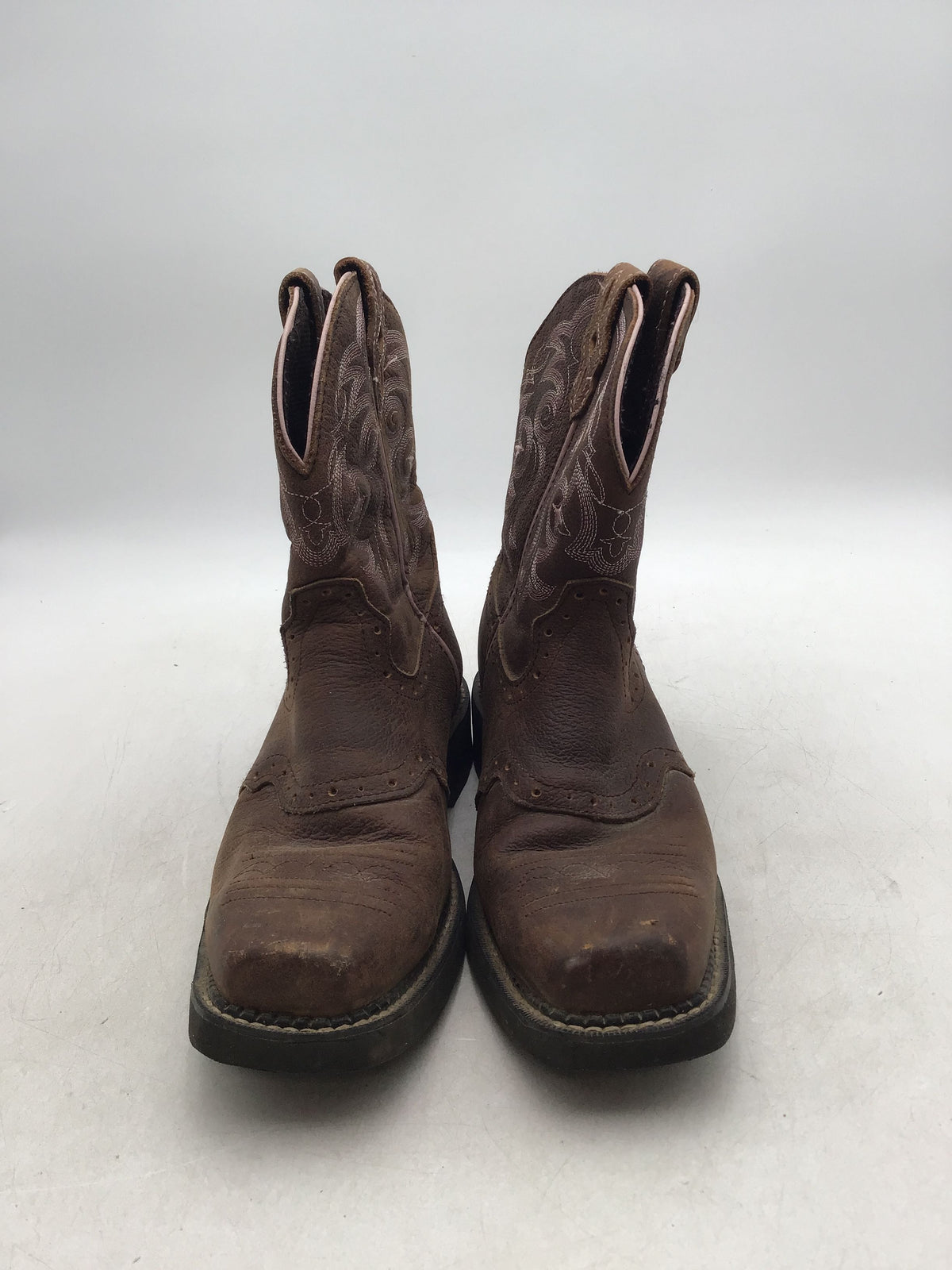 Justin Women&#39;s Gypsy L9965 Brown Leather Mid-Calf Cowgirl Western Boots - Sz 9B