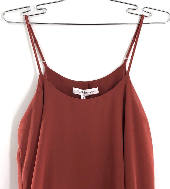 BCBGeneration Women's Tandori Spice Layered Tiered Cami Dress Sz XS NWT