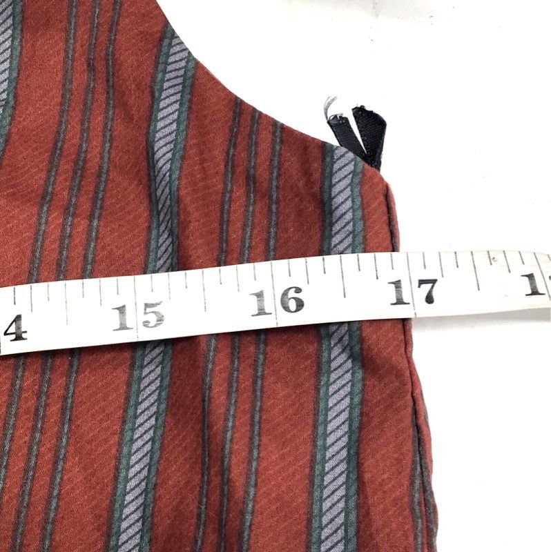 J.O.A. Los Angeles Women's Rust Red Striped One Shoulder Ruffle Top Sz XS