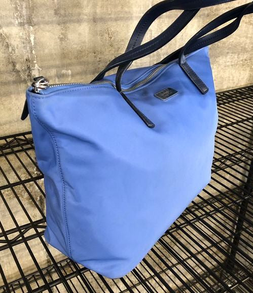 Kate Spade Robin's Egg Blue Nylon Hayden' Tote Bag w\ Blue Leather Trim (+COA)