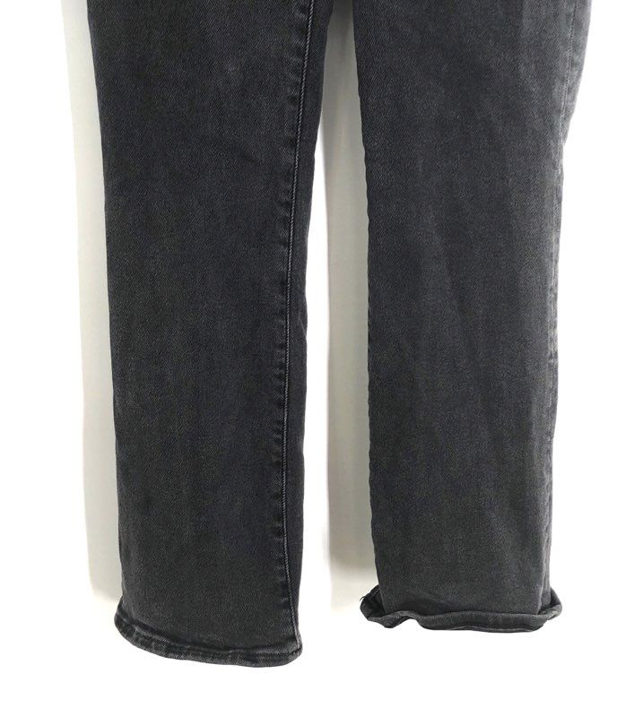 Madewell Women's Mid-Rise Kick Out Jeans Faded Black Stretch Denim Size 27