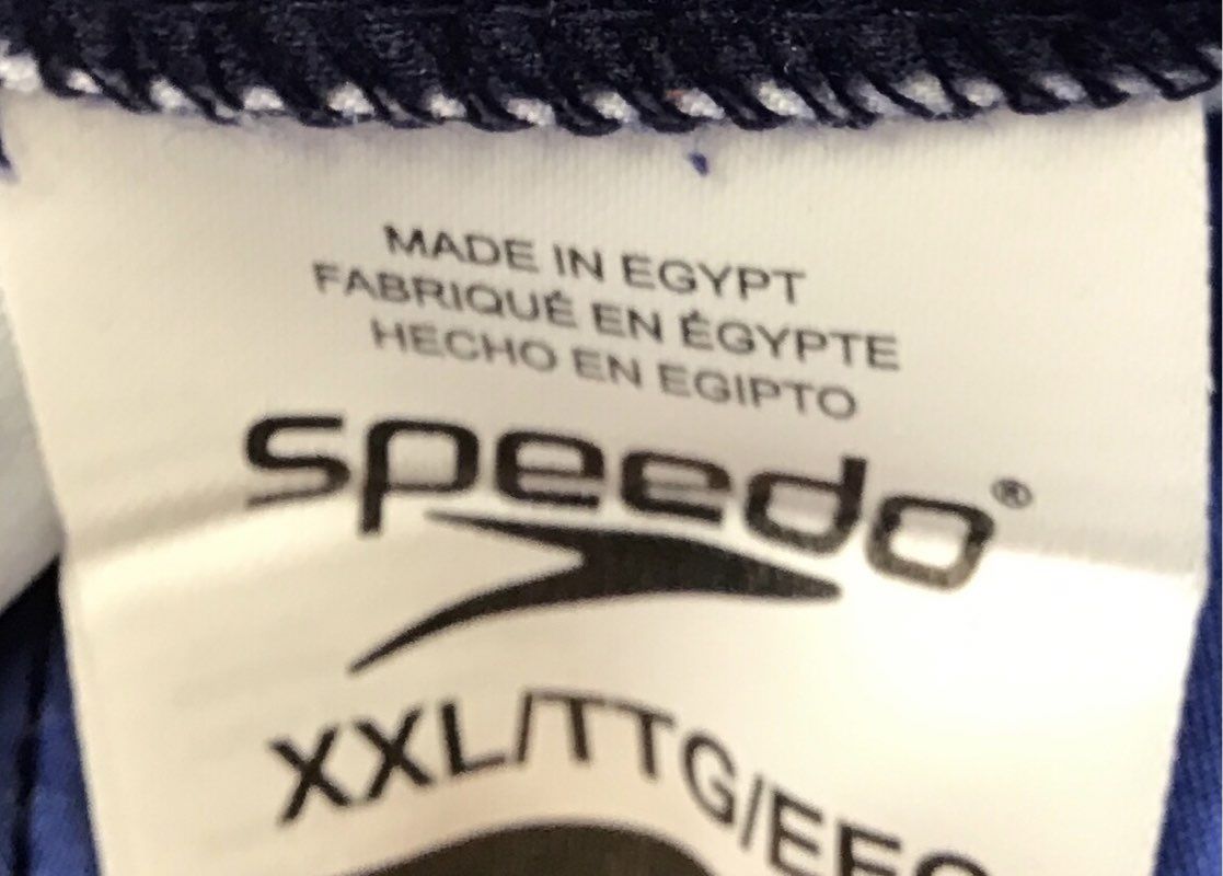 Speedo Men's Blue Lemonade Tie Dye Comfort Stretch Swim Trunks Sz XXL NWT