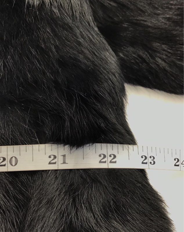 Women&#39;s Black Winter Fur Coat - Size Measured