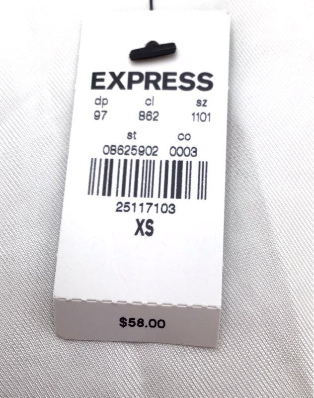 NWT Express Women&#39;s White Sleeveless Surplice Neck Tie Waist Top - Size XS