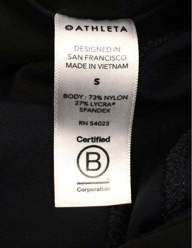 Athleta Women's Black Stellar Tight Zipper Pocket High Rise Vented Leggings Sz S