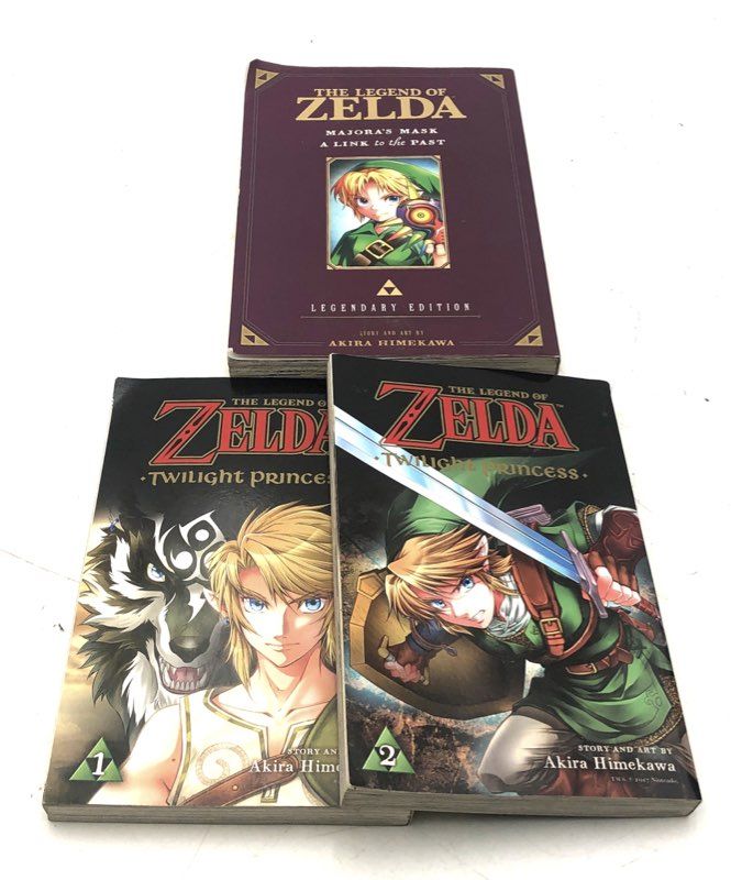 The Legend of Zelda Manga Lot 3 Books Twilight Princess 1 2 Legendary Edition