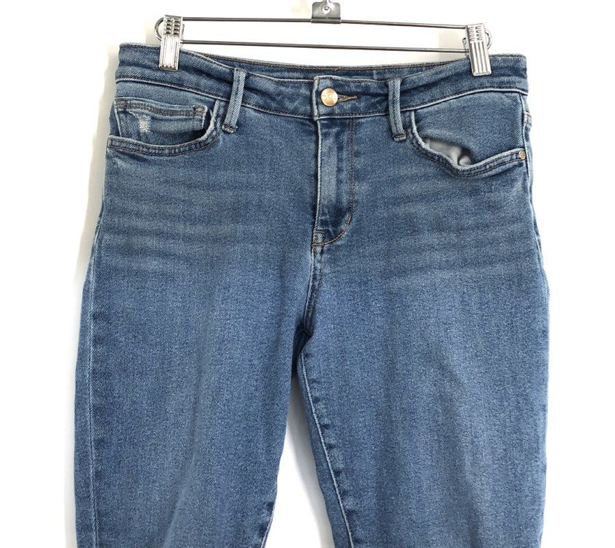 Sam Edelman Women's Blue The Kitten Mid Rise Skinny Crop Jeans Sz 28