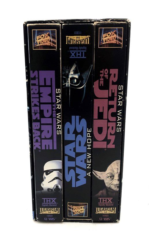 Star Wars Trilogy VHS 3 Tape Box Set 1995 THX Mastered A New Hope Empire Jedi