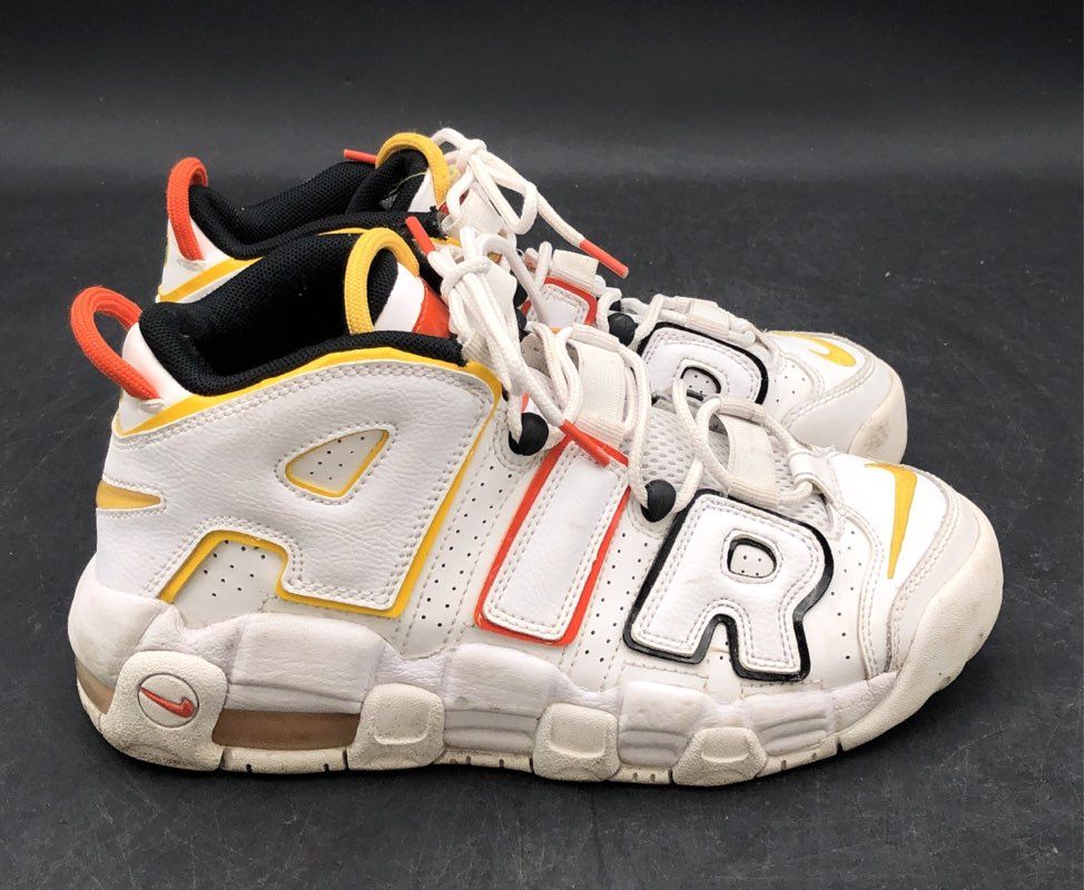 Nike Air More Uptempo Rayguns White University Gold GS Basketball Size 6.5Y