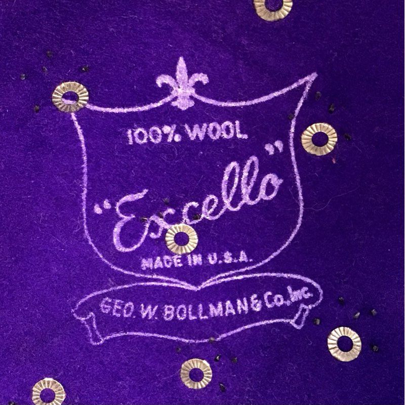 Vintage Excello Women's Purple Pillbox Hat