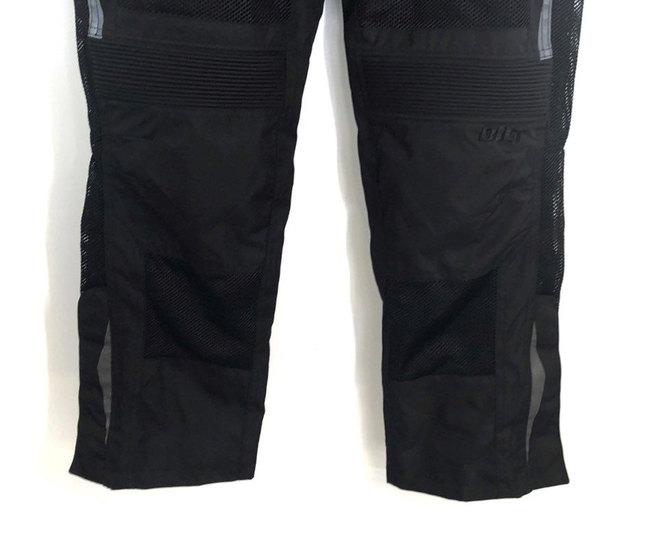 BILT Women's Black Mesh Textile Motorcycle Riding Pants Padded