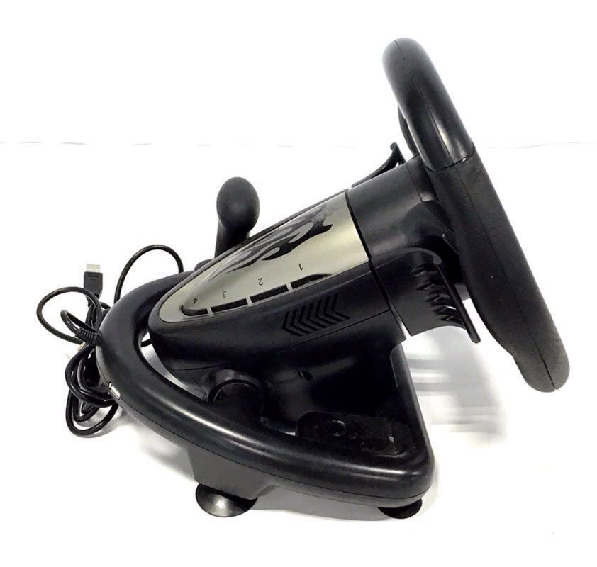 PXN Black Racing Steering Wheel Controller With Pedals