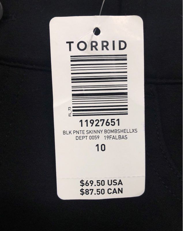 Torrid Women's Black Cropped Pants NWT Sz 10XS