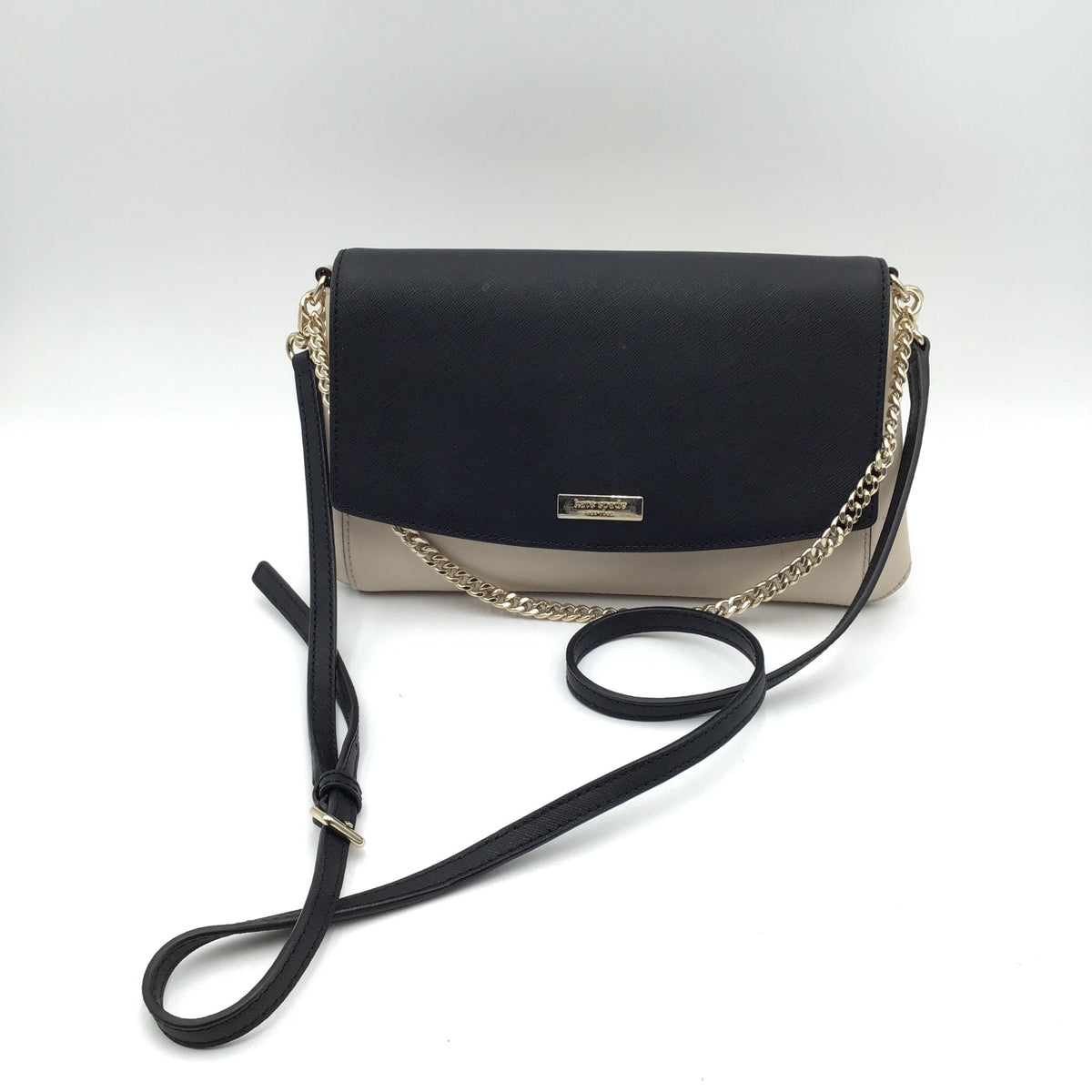 Authentic Kate Spade New York Women&#39;s Black Tan Crossbody Bag - COA Included