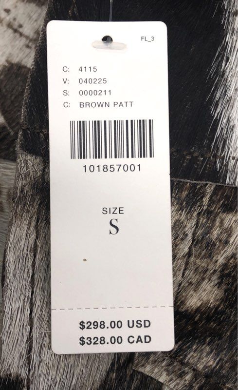 Avec Les Filles Women's Anthropologie Cow Print Goat Hair Jacket Sz S NWT