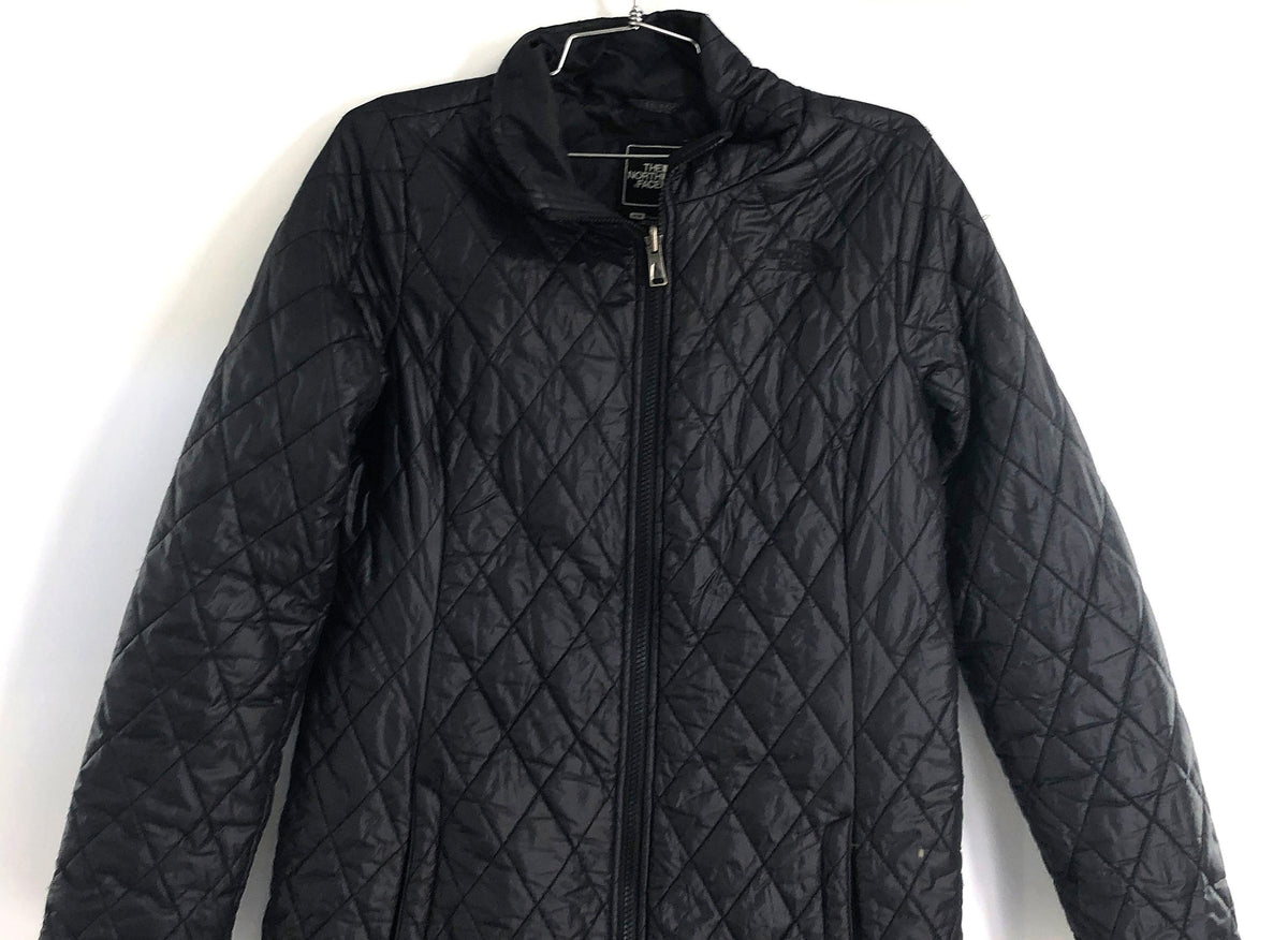The North Face Women's Black Thermoball Diamond Quilted Parka Jacket Sz M
