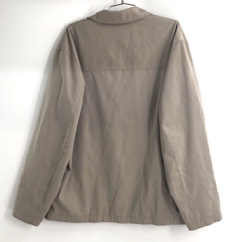 Claiborne Men's Tan Foam Tech Zip Harrington Jacket Windbreaker Size XL