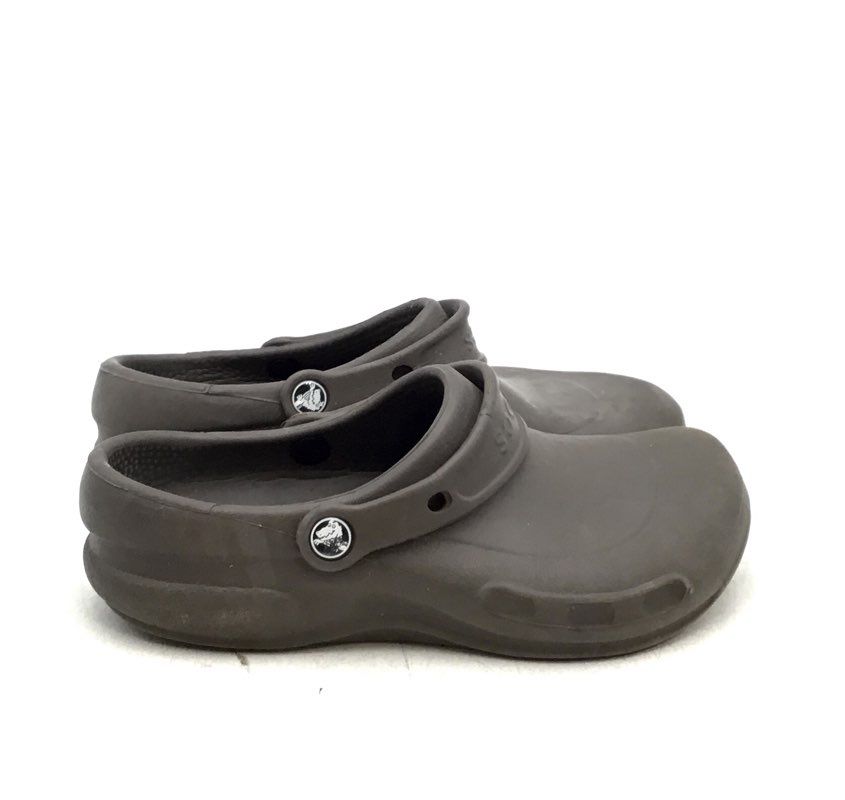 Crocs Women&#39;s Gray Slip-On Clog Shoes - Size 8