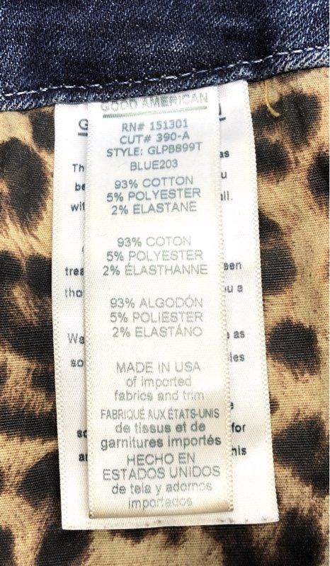 Good American Women's Good Legs Skinny Distressed High Rise Blue Jeans Sz 4/27