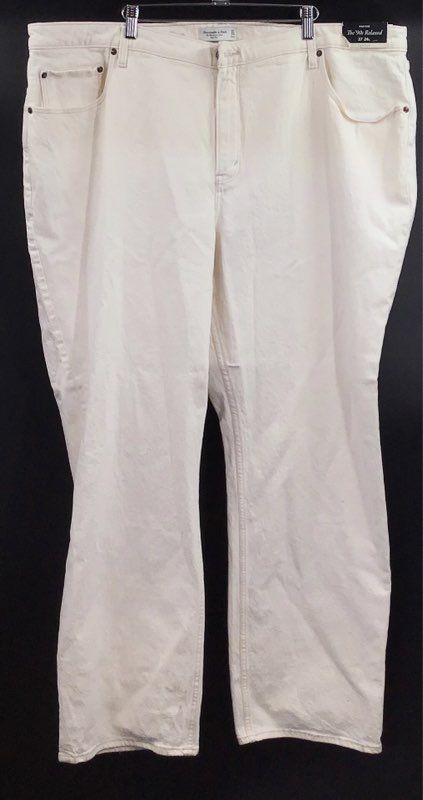 Abercrombie Women's White '90s Relaxed Curve Love High Rise Jeans 37 Long NWT