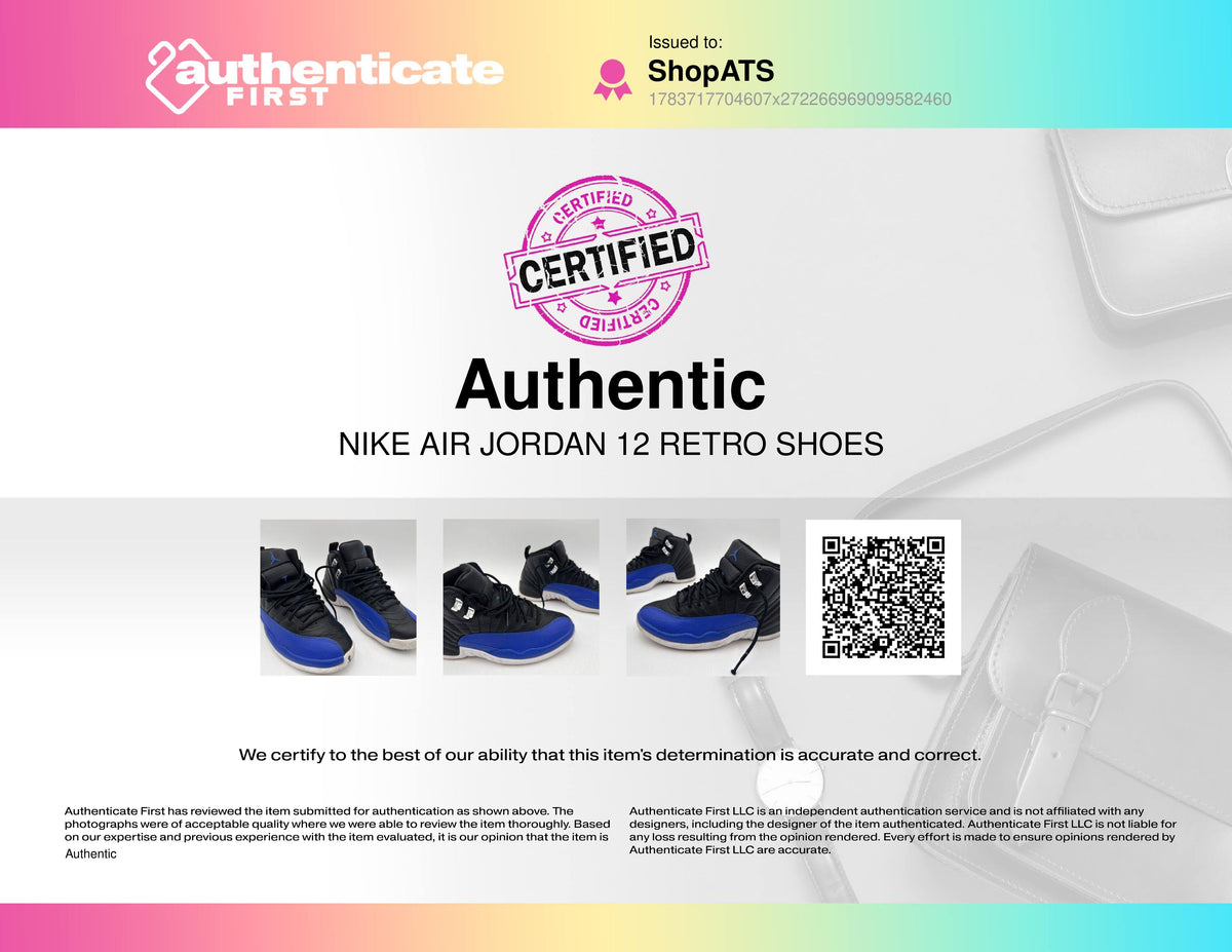 Nike Air Jordan 12 Women's Retro 'Hyper Royal' Sneakers-Size: 7 (+COA)