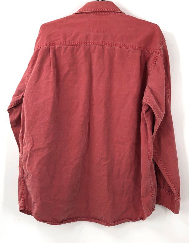 Marlboro Men's Red Button-Up Shirt - Size M