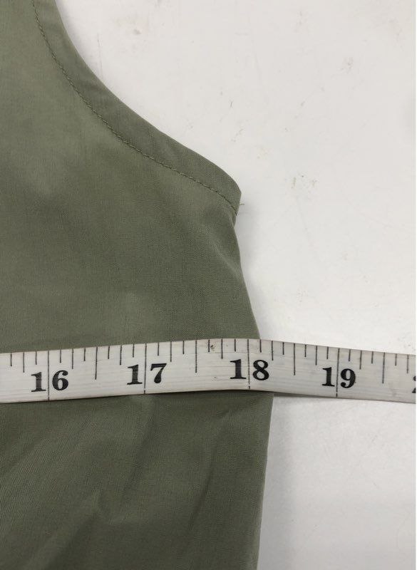 Ascend Women's Sage Green Sleeveless Wrap Front Elastic Waist Romper Size M
