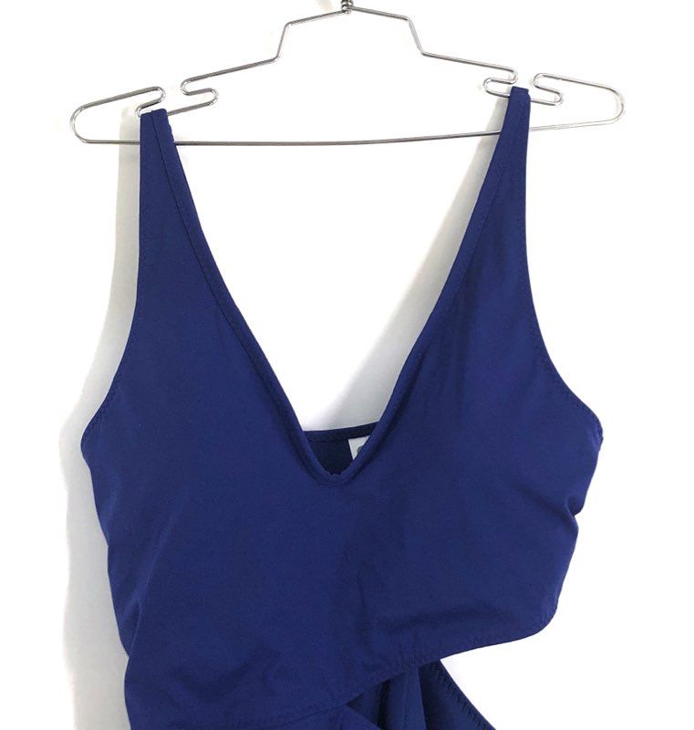 Fabletics Women's Seaside Cutout One-Piece Swimsuit Admiral Blue NWT Size L