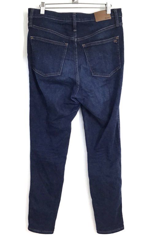 Madewell Women's 10" High-Rise Skinny Jeans Dark Wash Stretch Denim Sz 29