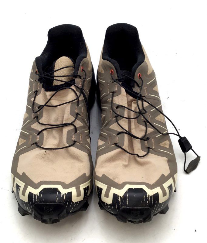 Salomon Speedcross 6 Tan Black Men's Trail Running Shoes Size 10