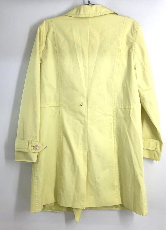 Talbots Women's Yellow Water-Resistant Rainwear Double Breasted Jacket NWT Sz L