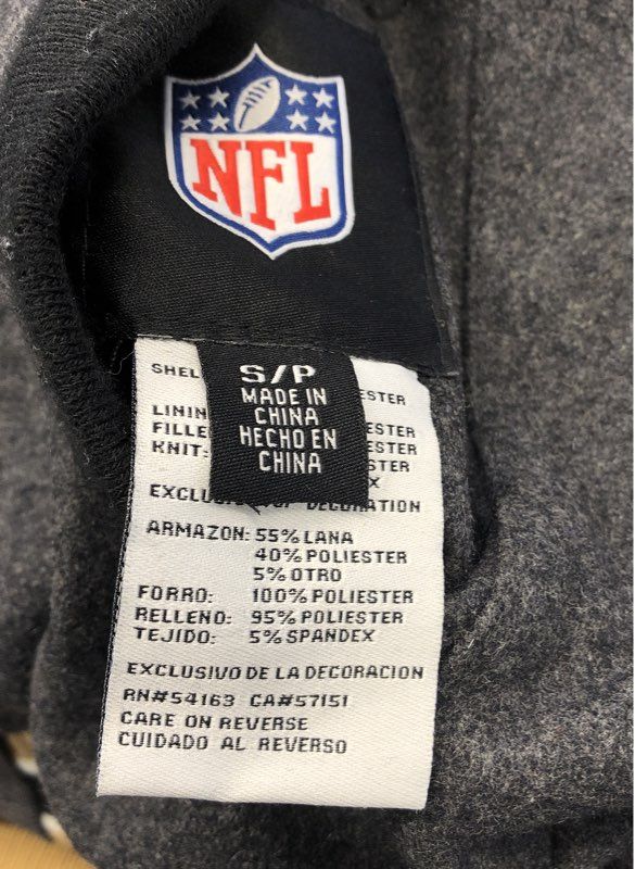 NFL New Orleans Saints Reversible Varsity Jacket Gray Wool Blend Sz S