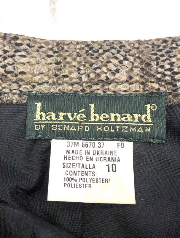 Harve Benard Women's Brown Snake Print High Rise Straight Leg Pants NWT Sz 10